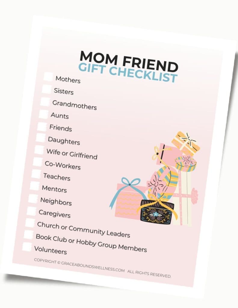 Mom Friend Gift Checklist PDF