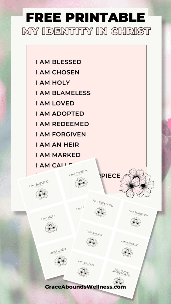 my identity in Christ printable