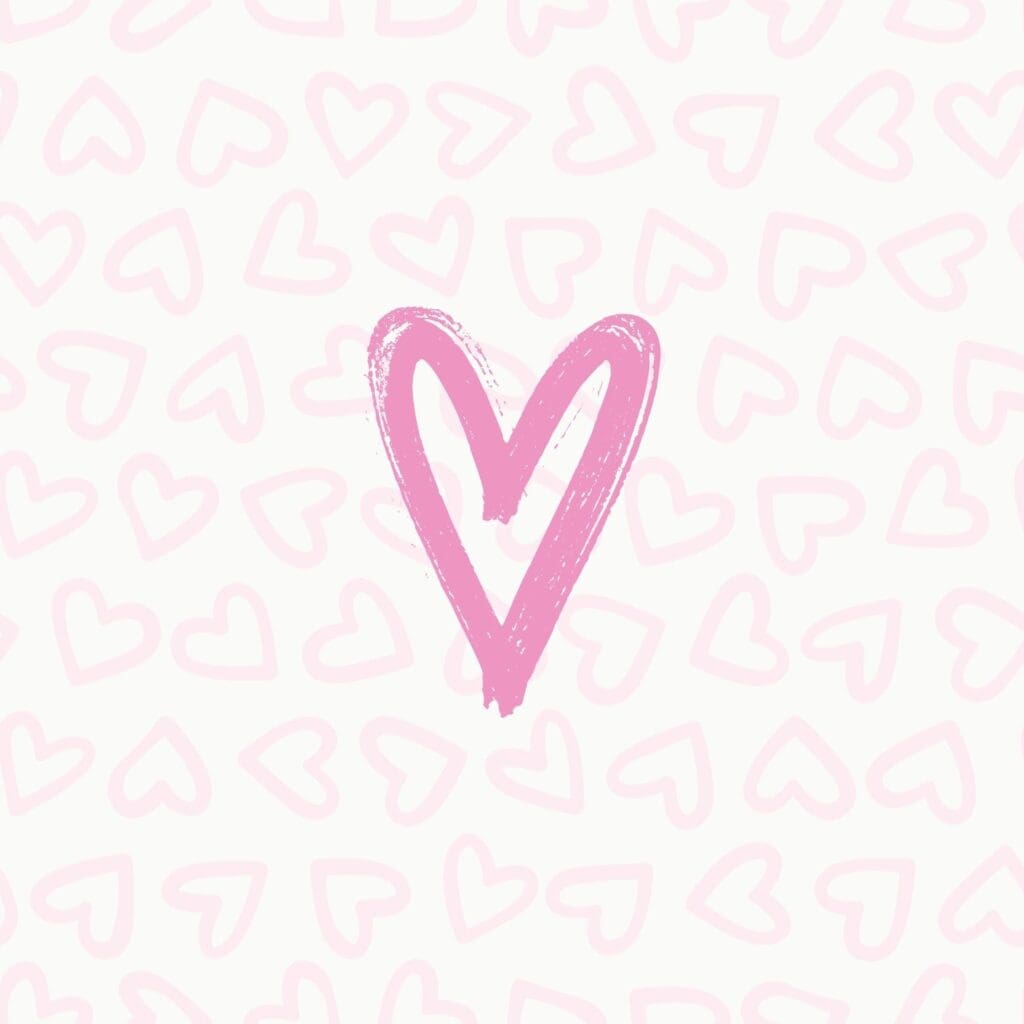 Pink White Pink Hearts