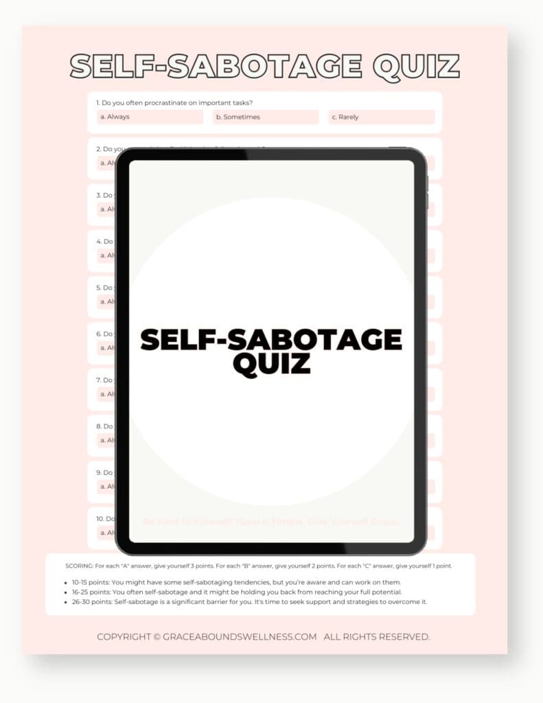 Self sabotaging test pdf