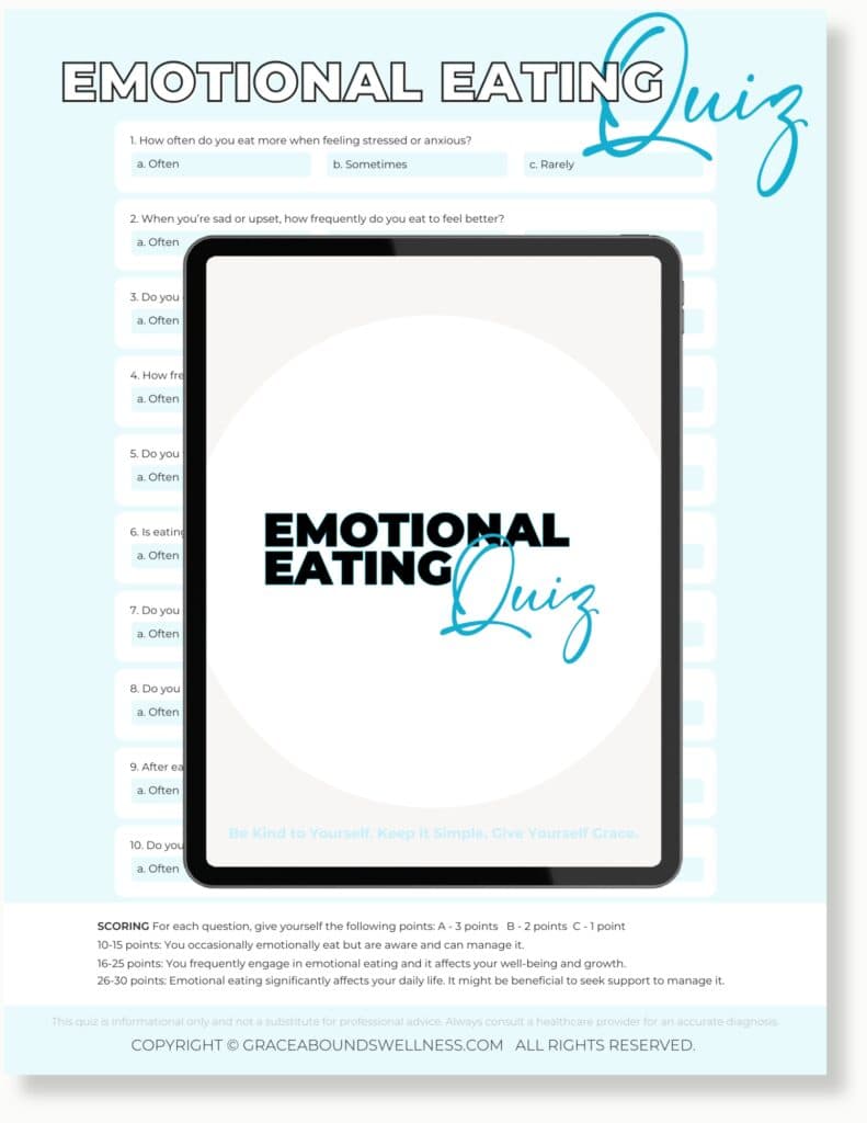 emotional eating questionnaire free printable pdf image